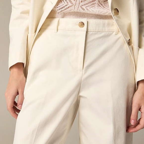 J Crew Full-length wide-leg trouser in cotton blend - Picture 2 of 9